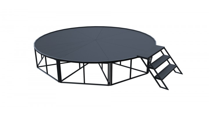 12ft Circular Stage with Steps